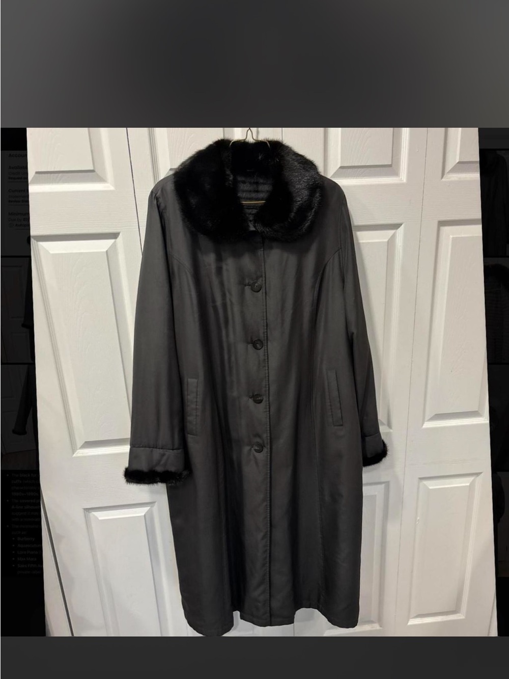 Black Fur-Collar Women's Coat